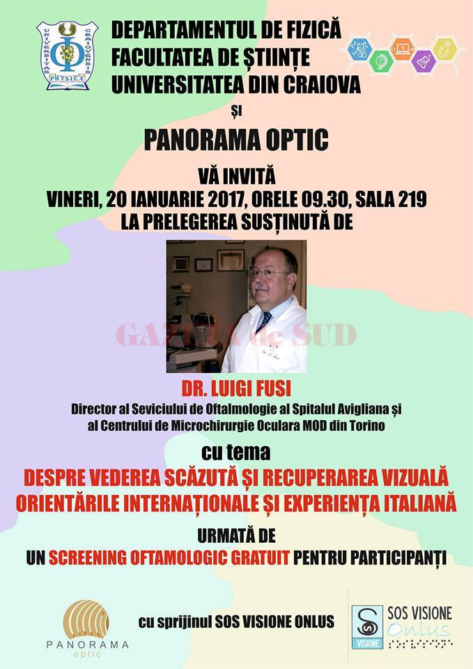 Directorul Serviciului de Oftalmologie al Spitalului Avigliana invitat al ... - Gazeta de Sud